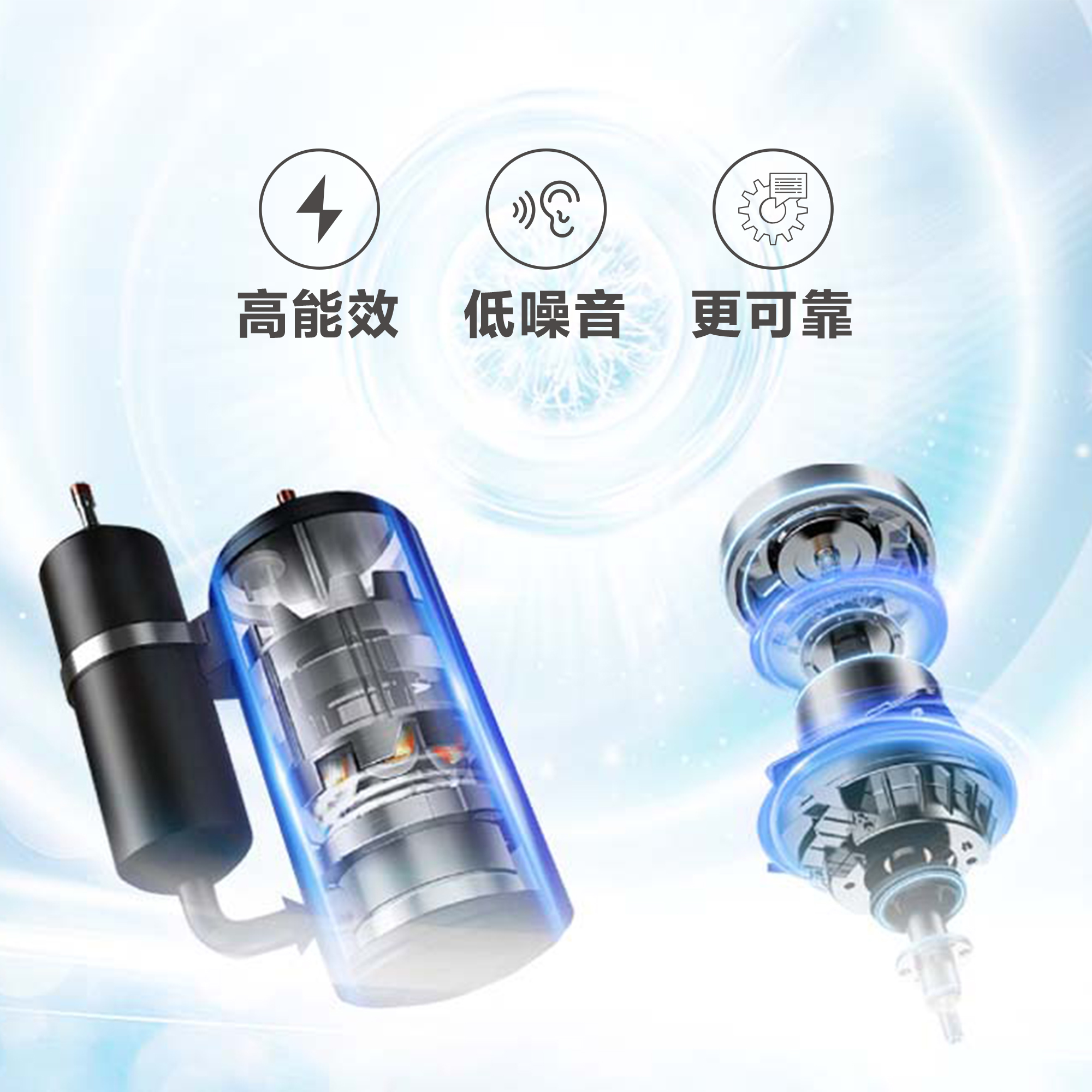 松下原裝壓縮機，降噪安享好睡眠