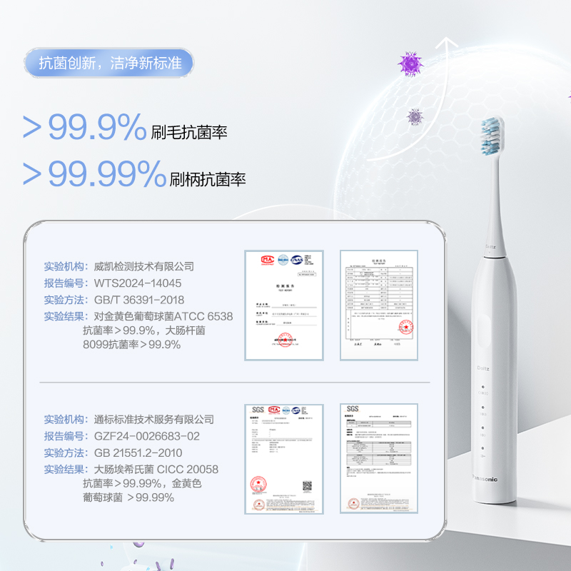抗菌多效刷頭，細菌無處藏身