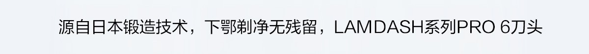 源自日本鍛造技術，下鄂剃凈無殘留，LAMDASH系列PRO 6刀頭